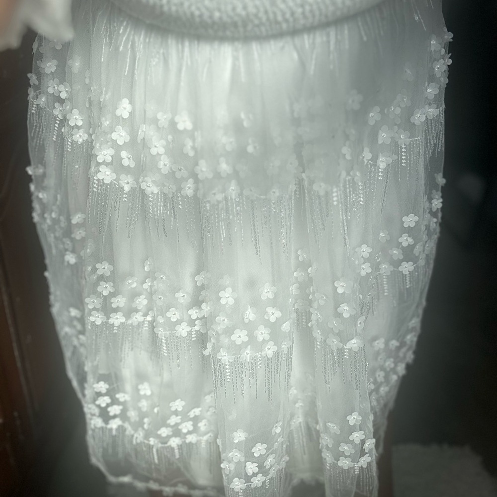 JessaKae White Floral Dress Sz XL - Picture 6 of 10